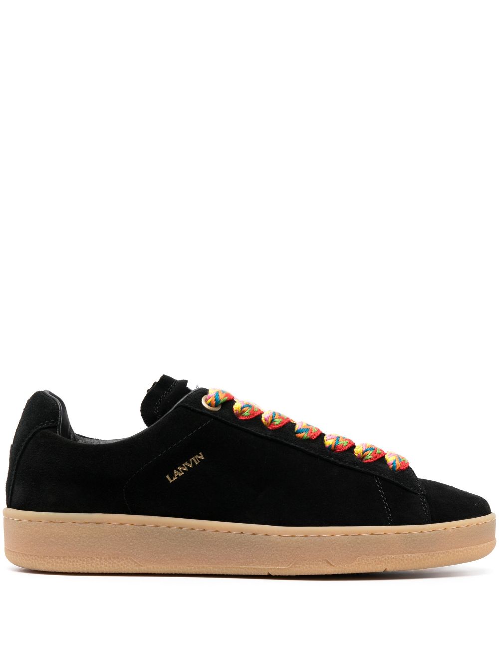 Maison-Kitsune Lanvin Suede low-top Sneakers Black Men Low-Tops