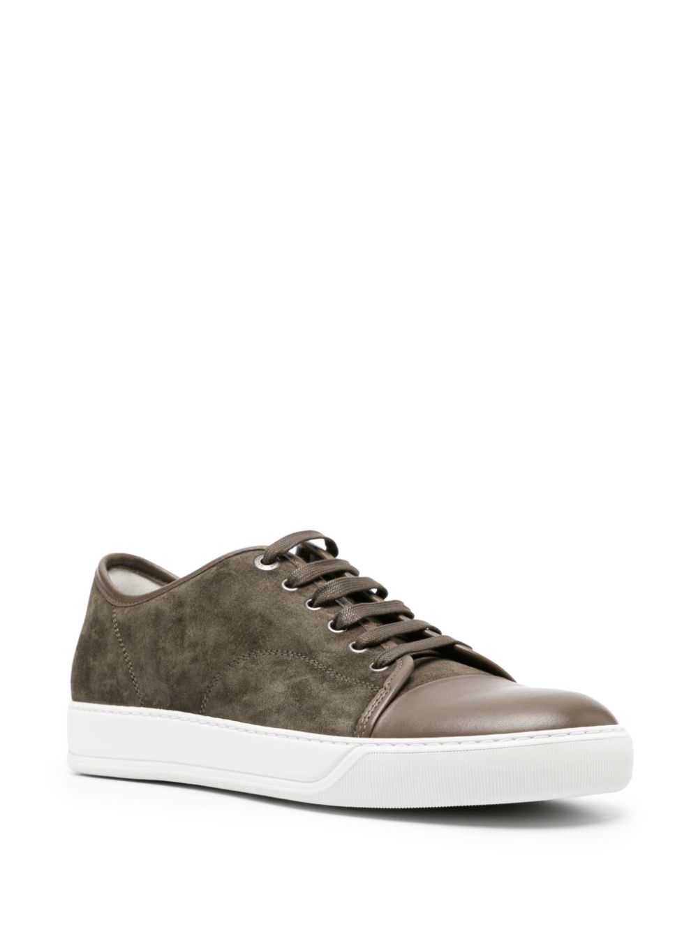 Maison-Kitsune Lanvin DBB1 Suede Sneakers Green Men Low-Tops