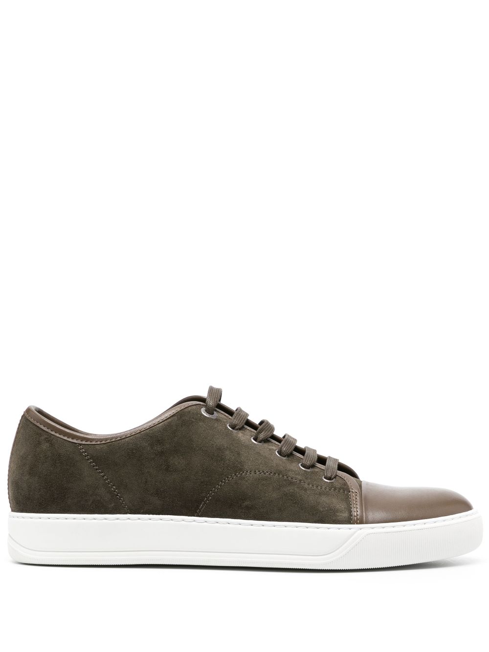 Maison-Kitsune Lanvin DBB1 Suede Sneakers Green Men Low-Tops
