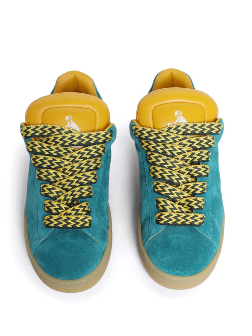 Lanvin x Future Hyper Curb Suede Sneakers Blue Men Low-Tops Maison-Kitsune