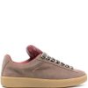 Lanvin x Future Hyper Curb Suede Sneakers Brown Men Low-Tops Maison-Kitsune