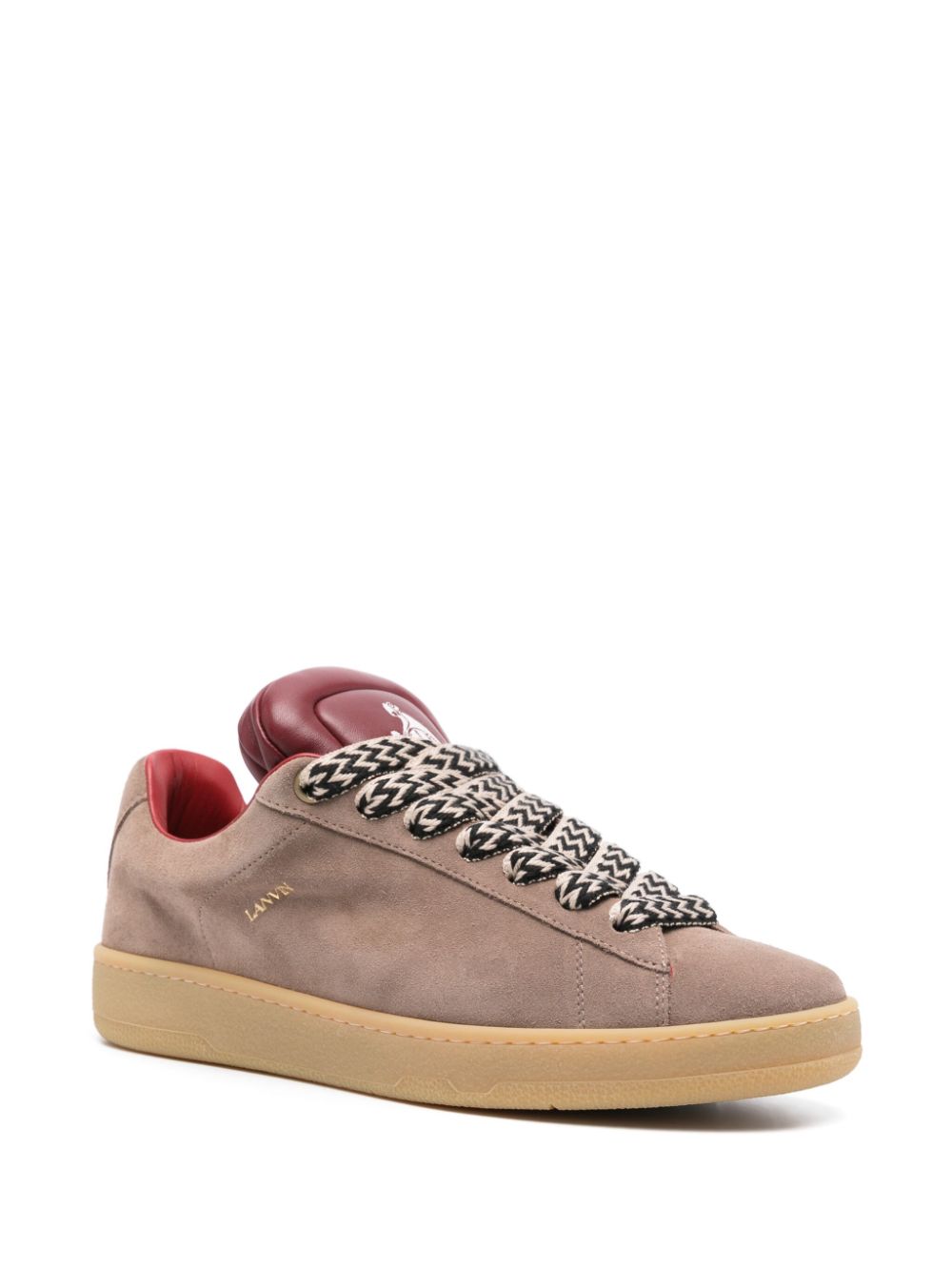 Lanvin x Future Hyper Curb Suede Sneakers Brown Men Low-Tops Maison-Kitsune