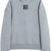 Lanvin logo-patch Hoodie Grey Men Hoodies Maison-Kitsune