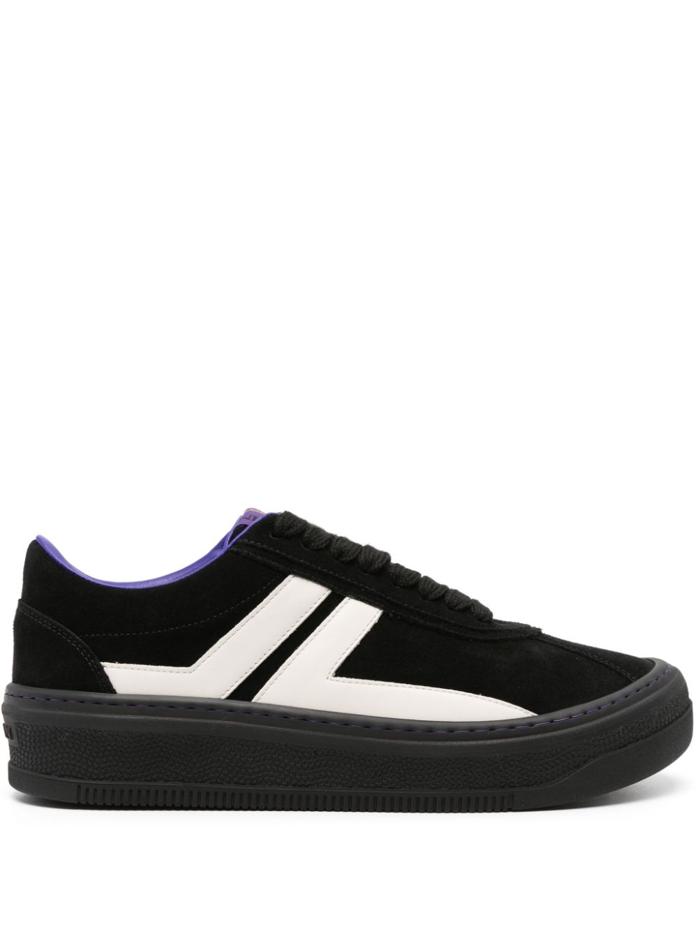 Men Low-Tops Maison-Kitsune Lanvin x Future Cash Suede Sneakers Black