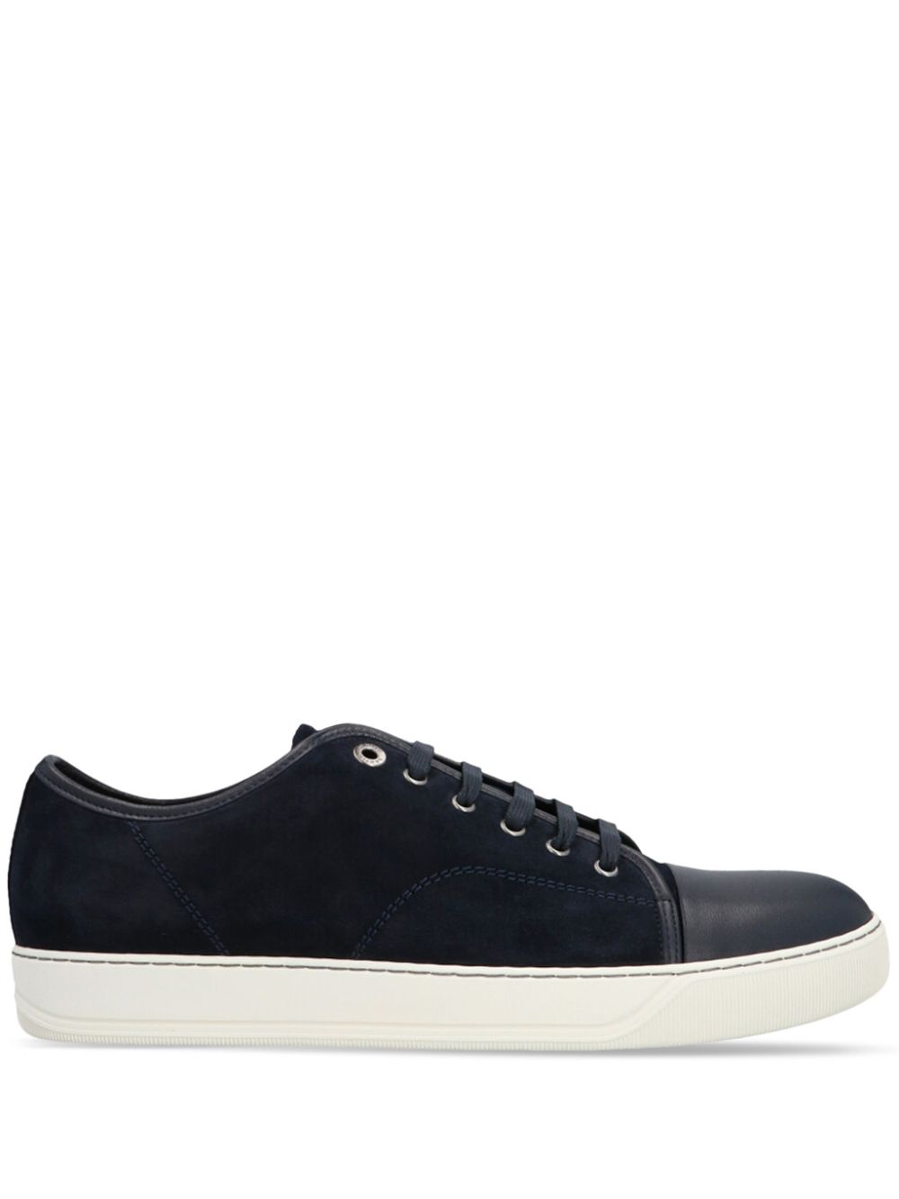 Men Low-Tops Maison-Kitsune Lanvin Suede lace-up Sneakers Blue