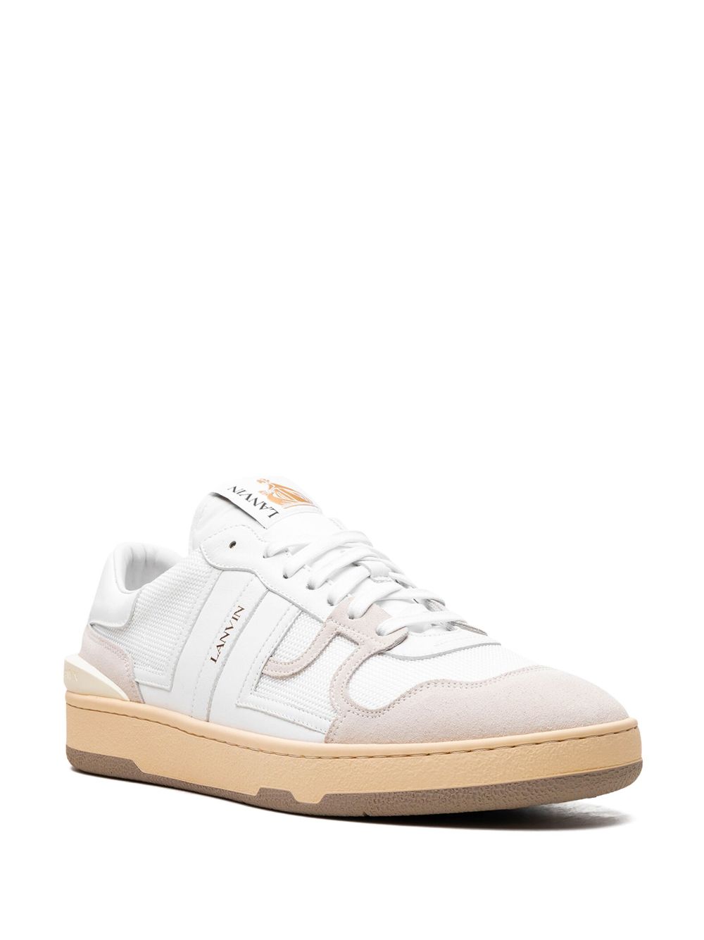 Maison-Kitsune Lanvin Clay Leather Sneakers White Men Low-Tops