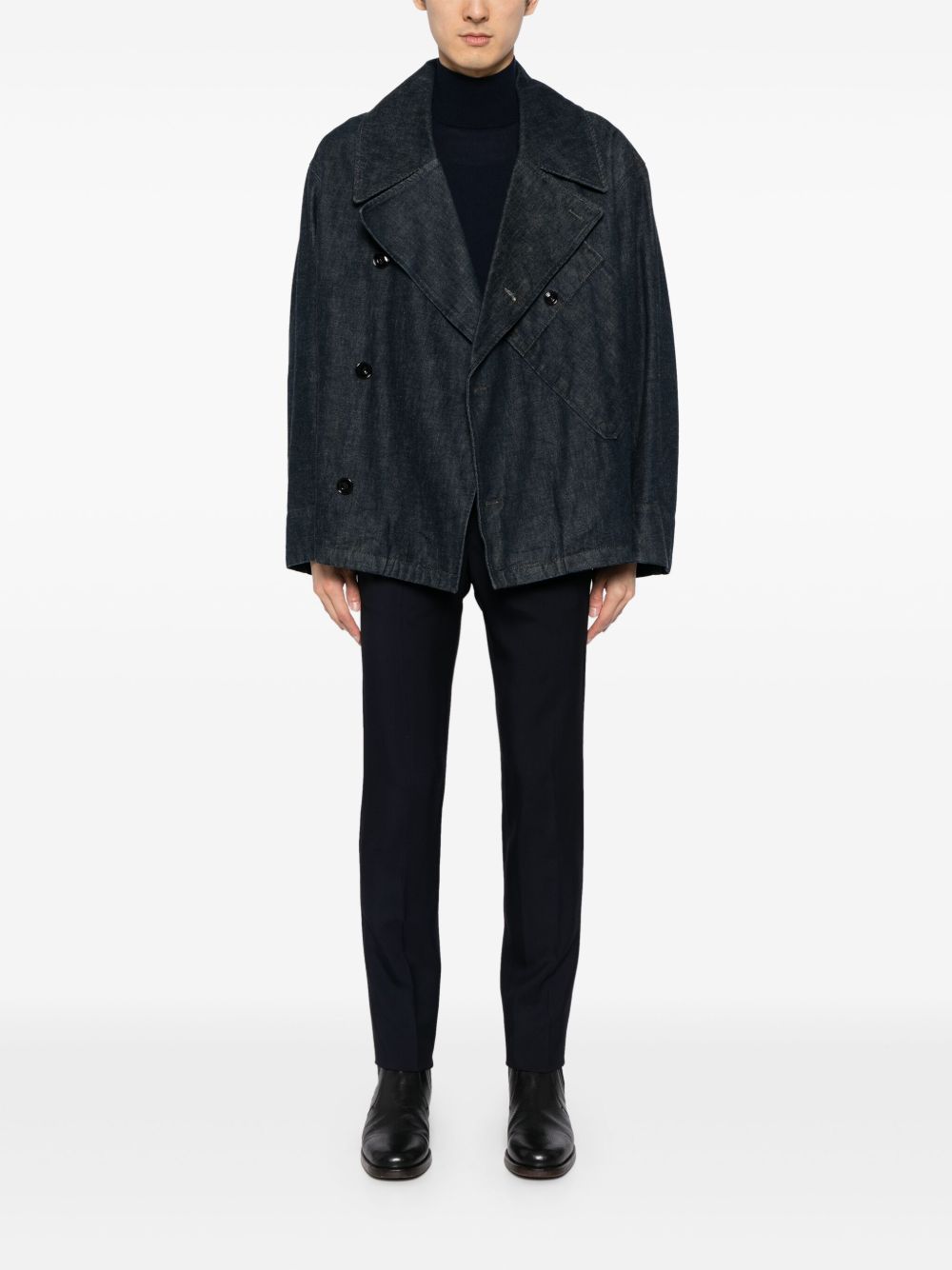 Maison-Kitsune Lanvin straight-leg Tailored Trousers Blue Men Tailored Pants