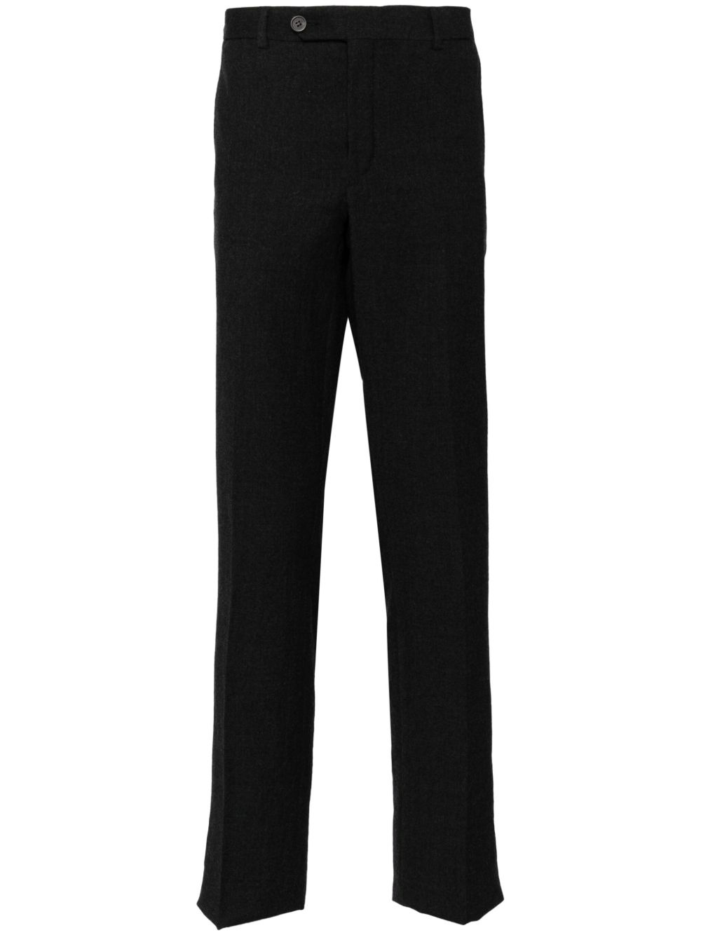 Maison-Kitsune Tailored Pants Men Lanvin pressed-crease Wool Tailored Trousers Grey