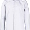 Lanvin grid-pattern Cotton Shirt Grey Maison-Kitsune Men Shirts