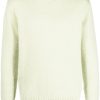 Men Knitted Sweaters Maison-Kitsune Lanvin long-sleeve Knitted Jumper Green