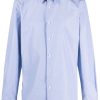 Maison-Kitsune Lanvin long-sleeve Cotton Shirt Blue Men Shirts
