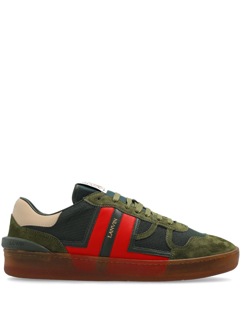 Maison-Kitsune Low-Tops Men Lanvin Clay Panelled Sneakers Green