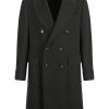 Lardini Buttoned Double Breasted Coat Grey Maison-Kitsune Men Double Breasted Coats