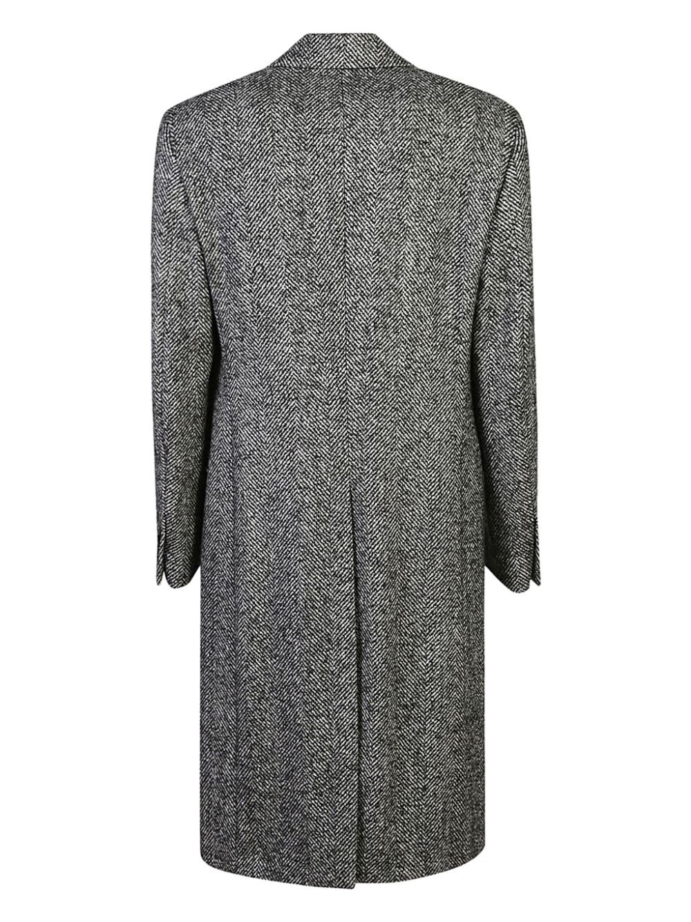 Lardini Herringbone Coat Black Men Double Breasted Coats Maison-Kitsune