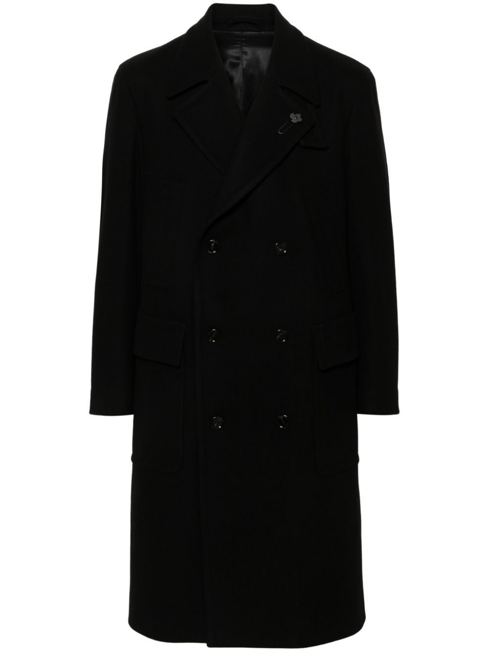 Lardini double-breasted Coat Black Men Double Breasted Coats Maison-Kitsune