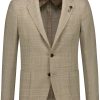 Maison-Kitsune Lardini single-breasted Checked Blazer Neutrals Men Blazers