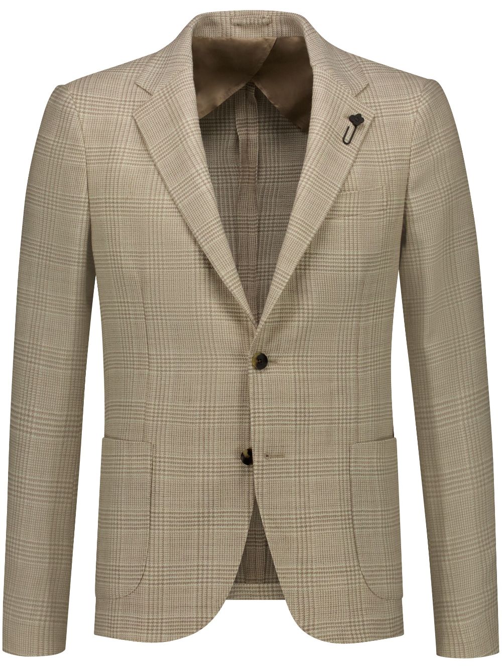 Maison-Kitsune Lardini single-breasted Checked Blazer Neutrals Men Blazers