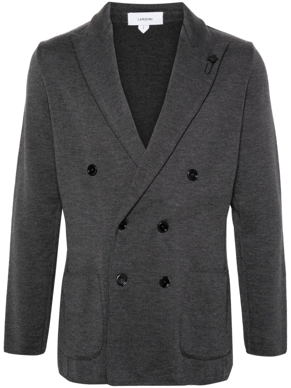Maison-Kitsune Blazers Men Lardini brooch-detail Blazer Grey