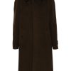 Lardini Wool Coat Brown Men Single Breasted Coats Maison-Kitsune