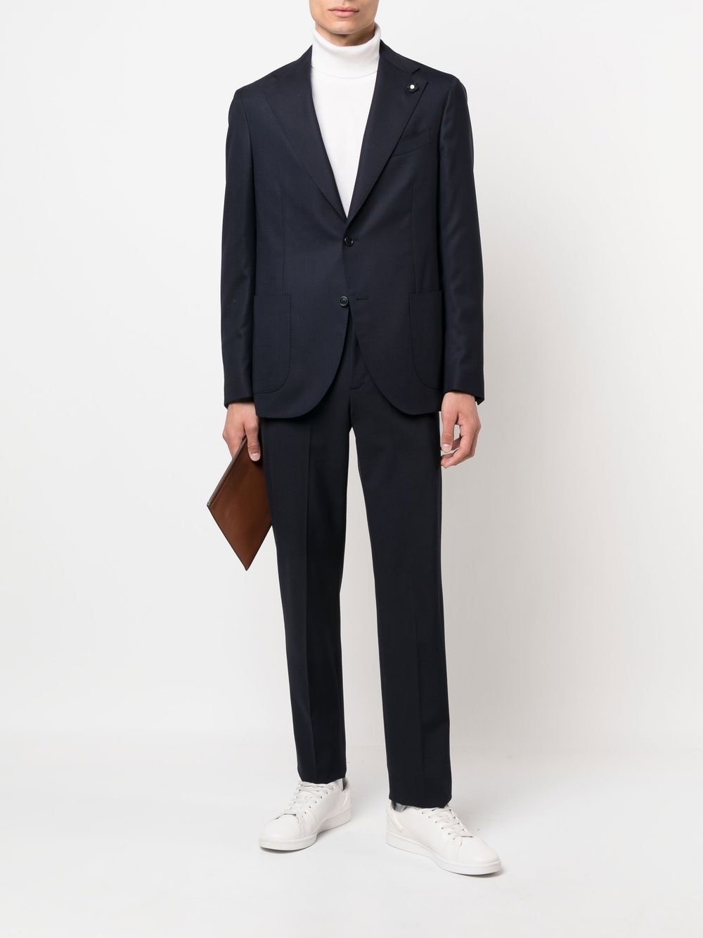 Maison-Kitsune Lardini single-breasted Blazer Blue Men Blazers