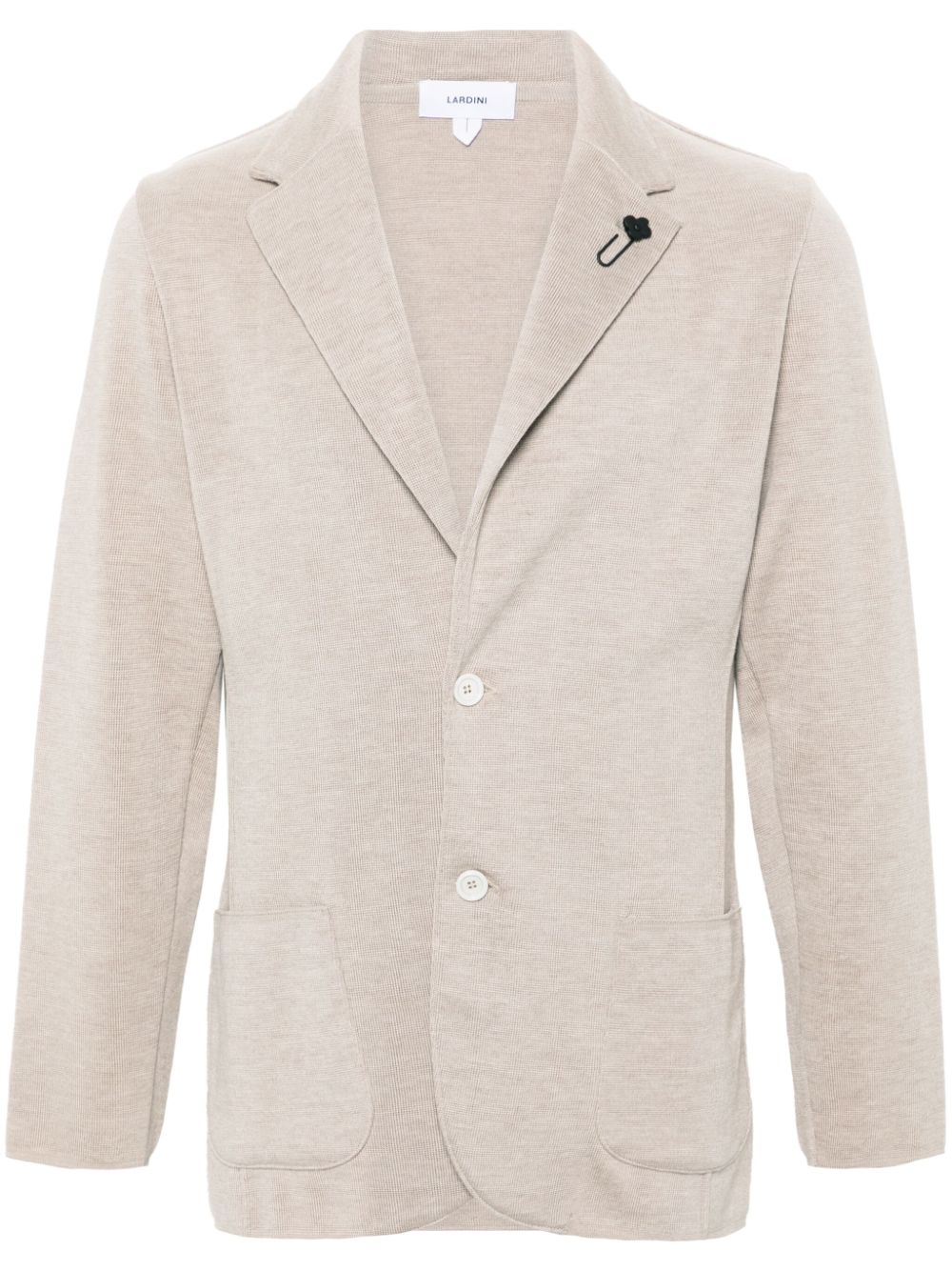 Lardini brooch-detail Blazer Neutrals Maison-Kitsune Men Blazers