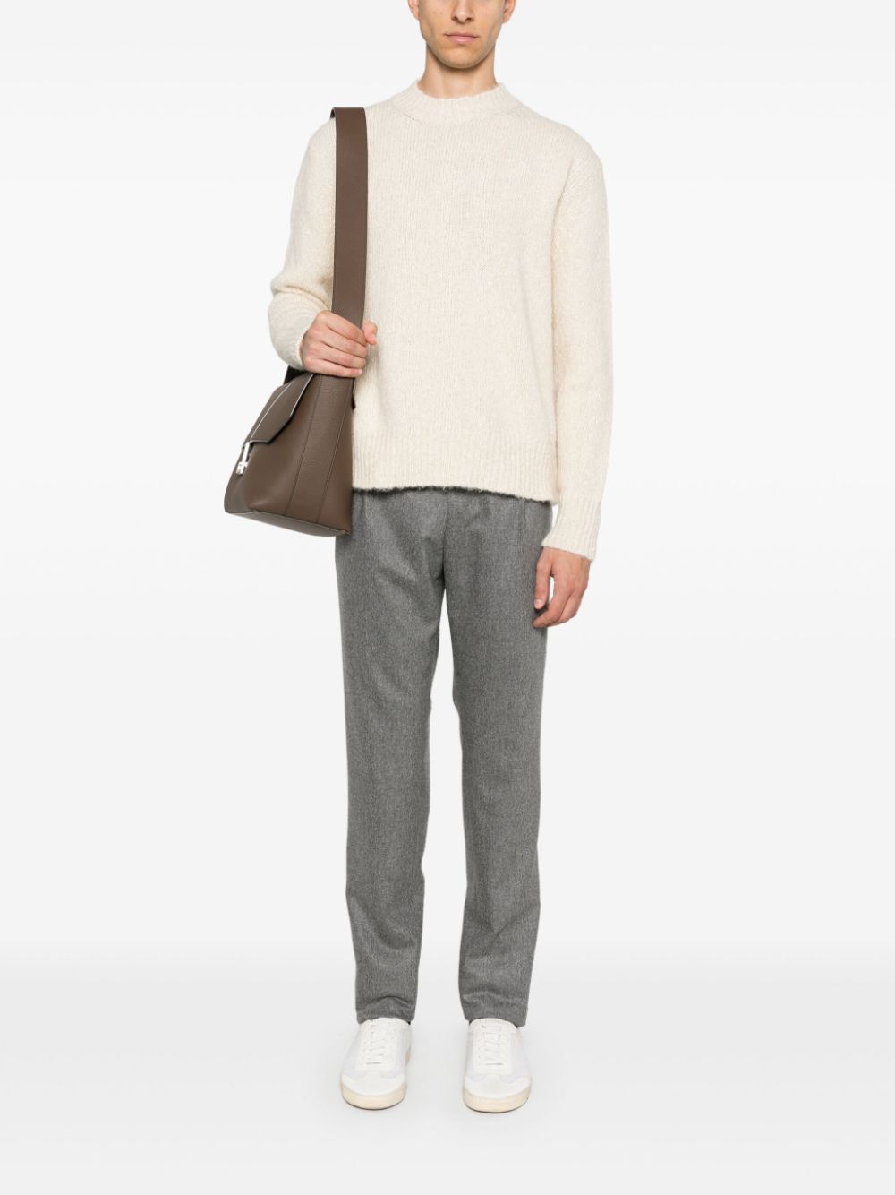 Lardini crew-neck Sweater Neutrals Maison-Kitsune Men Knitted Sweaters
