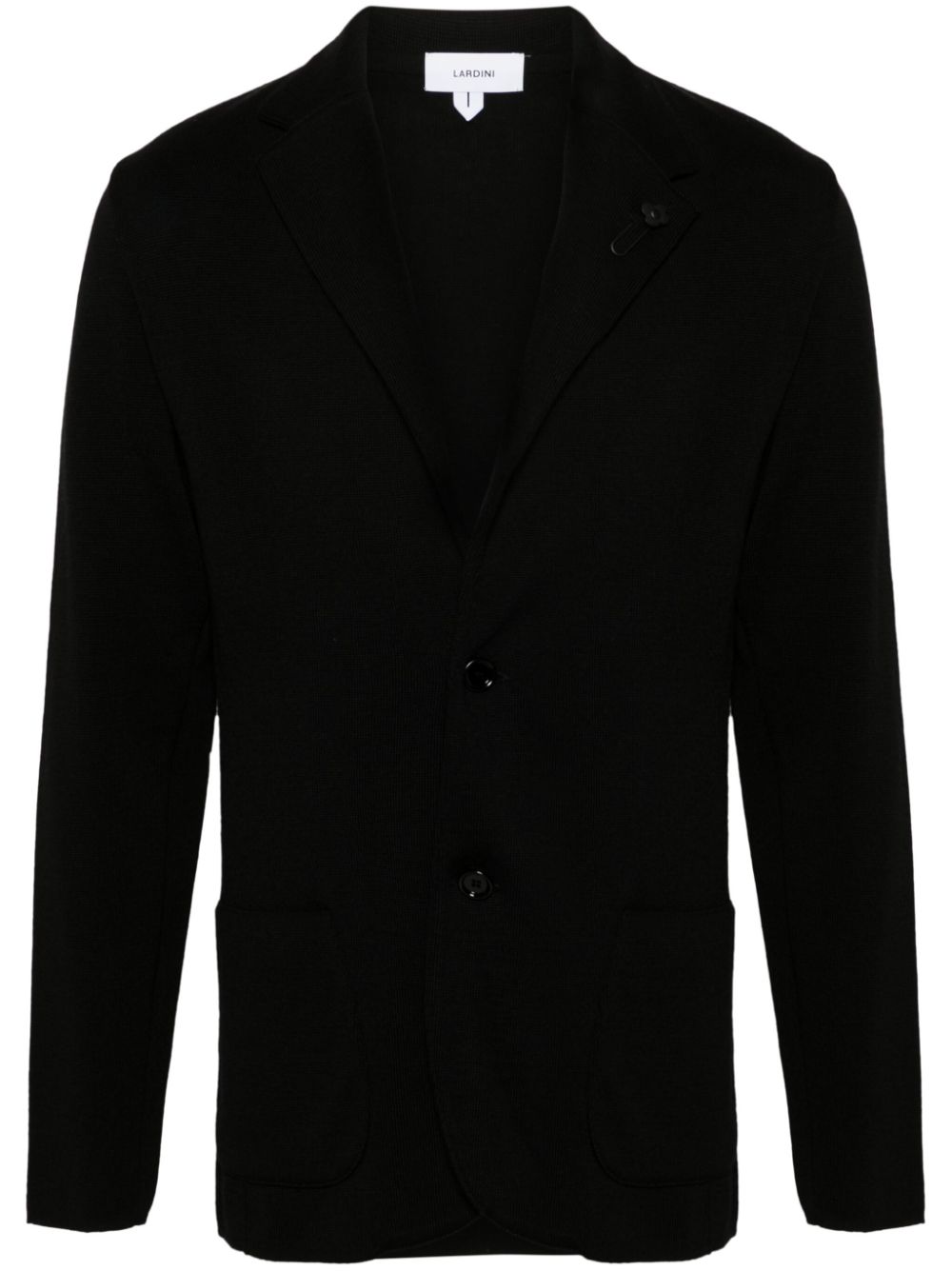 Maison-Kitsune Lardini brooch-appliqué Cardigan Black Men Cardigans