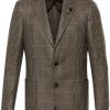 Lardini logo-clip Blazer Brown Men Blazers Maison-Kitsune