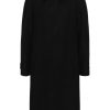 Maison-Kitsune Single Breasted Coats Men Lardini Striped Coat Black