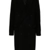Men Double Breasted Coats Maison-Kitsune Lardini Wool double-breasted Coat Black