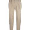 Lardini Pleated Trousers Neutrals Maison-Kitsune Men Regular-Fit & Straight Leg Pants
