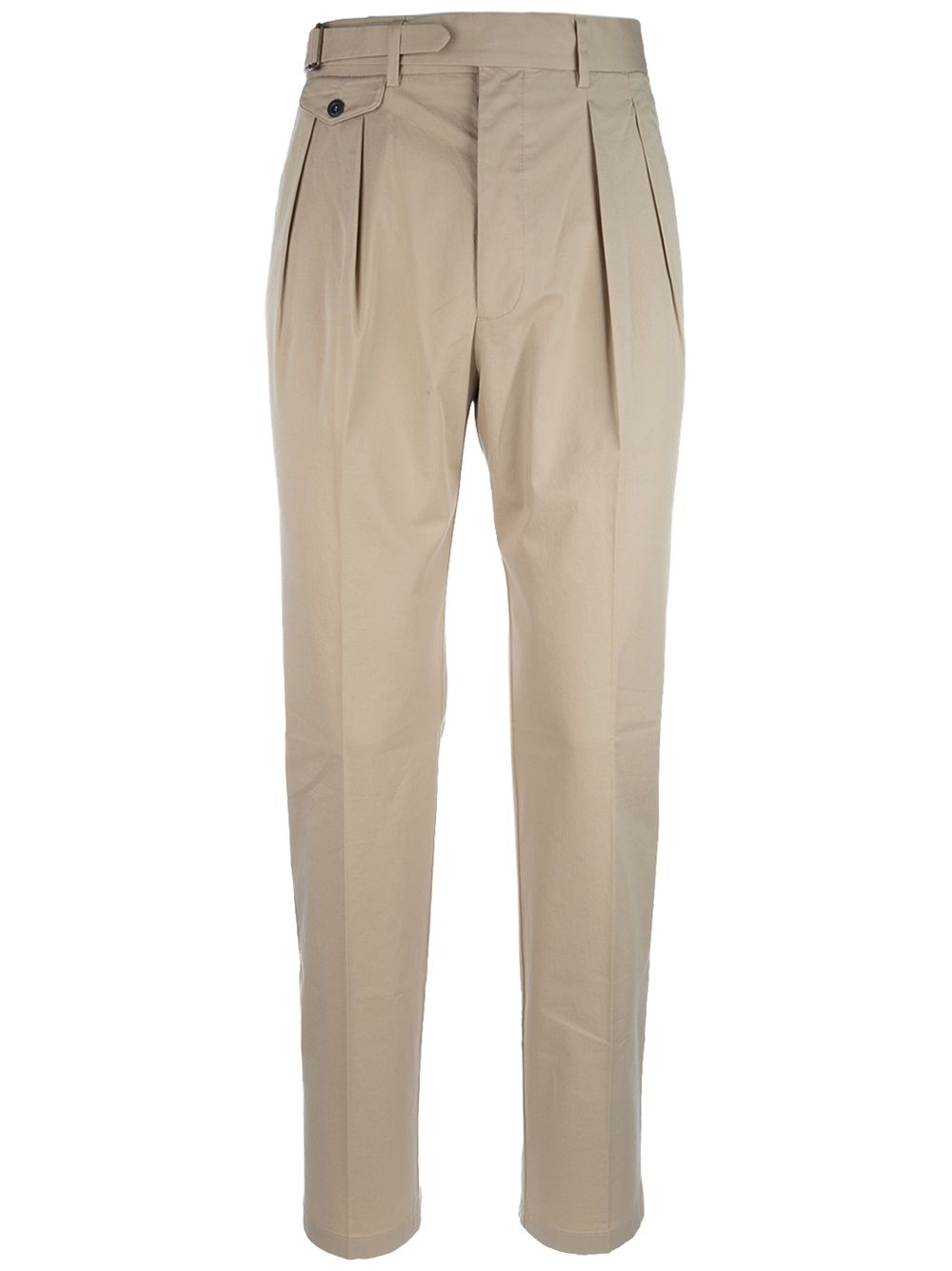 Lardini Pleated Trousers Neutrals Maison-Kitsune Men Regular-Fit & Straight Leg Pants
