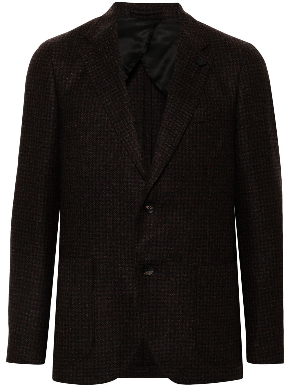 Men Blazers Maison-Kitsune Lardini brooch-detail Blazer Brown