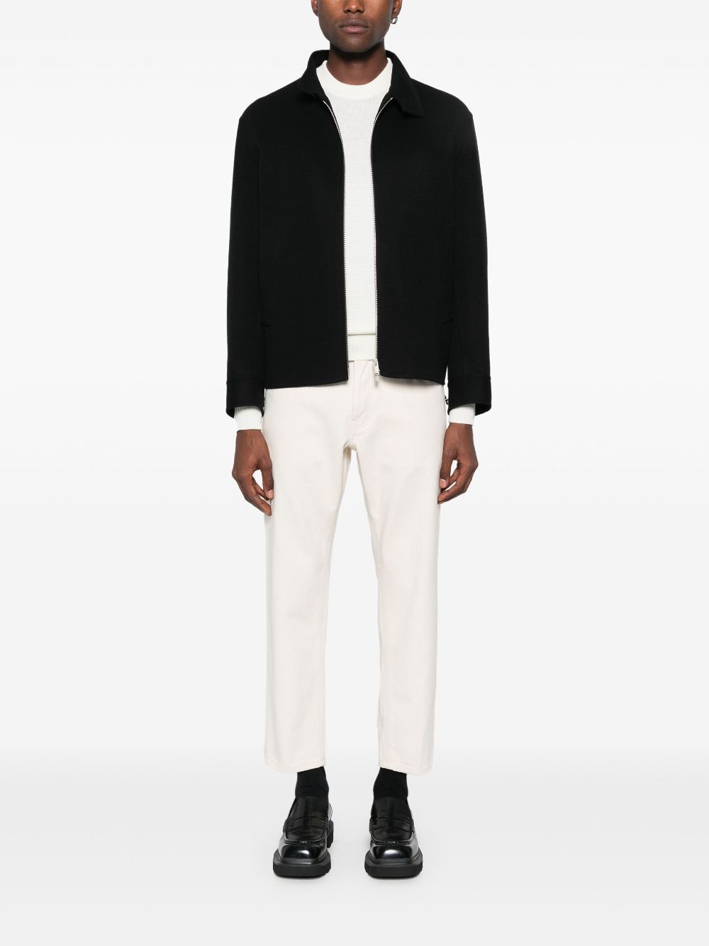 Lardini virgin-wool Jacket Black Men Bomber Jackets Maison-Kitsune