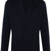 Lardini brooch-detail Cardigan Blue Men Cardigans Maison-Kitsune