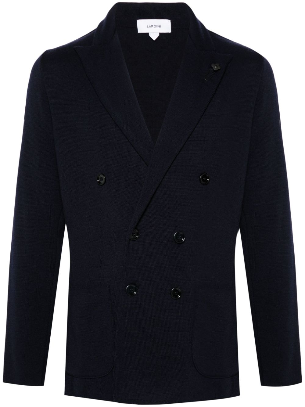 Lardini brooch-detail Cardigan Blue Men Cardigans Maison-Kitsune