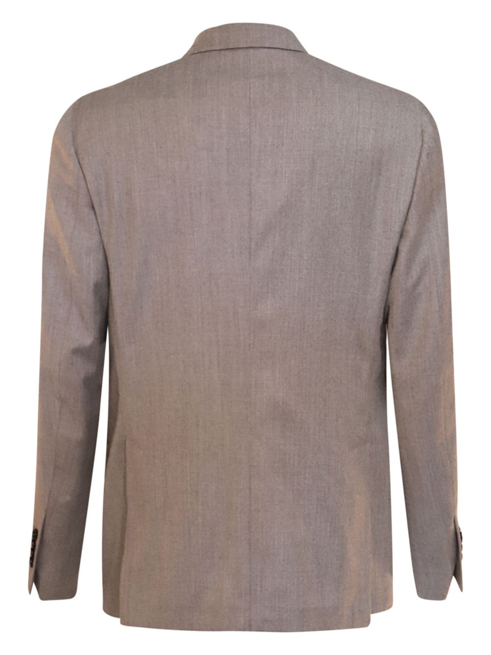 Maison-Kitsune Double Breasted Suits Men Lardini double-breasted two-piece Suit Brown
