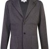 Maison-Kitsune Lardini Appliqué single-breasted Blazer Grey Men Blazers