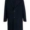Lardini single-breasted wool-blend Coat Blue Men Single Breasted Coats Maison-Kitsune