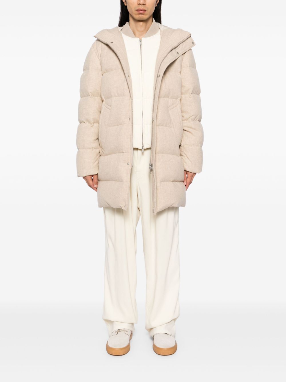 Maison-Kitsune Lardini Layer Puffer Jacket Neutrals Men Down Coats