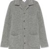 Lardini Bouclé Shirt Jacket Grey Men Shirt Jackets Maison-Kitsune