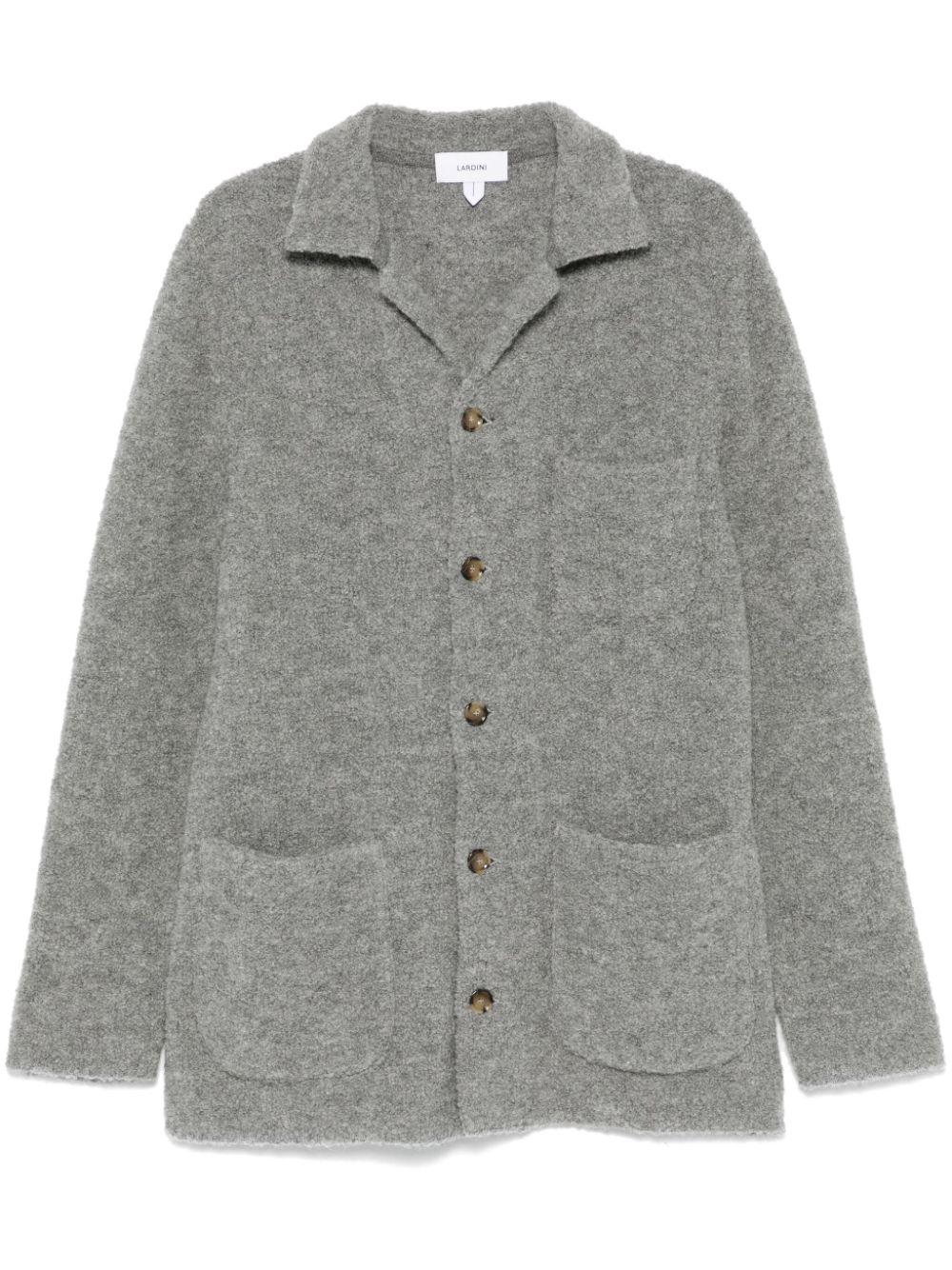Lardini Bouclé Shirt Jacket Grey Men Shirt Jackets Maison-Kitsune