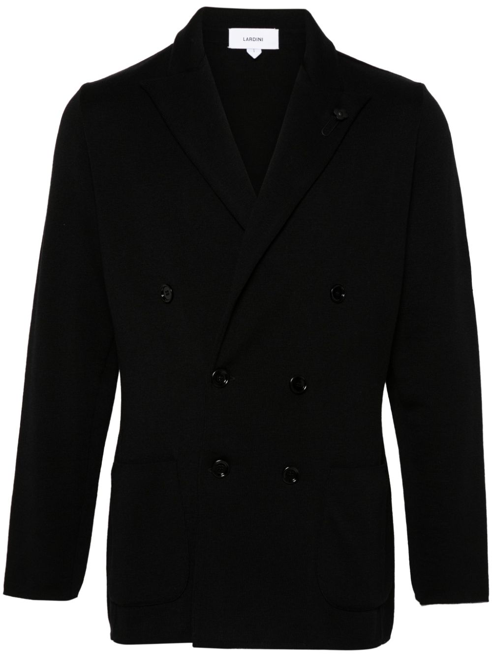 Lardini brooch-detail Cardigan Black Maison-Kitsune Men Cardigans