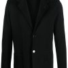 Lardini single-breasted cotton-blend Blazer Black Maison-Kitsune Men Blazers
