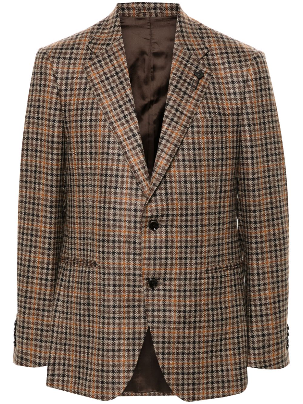 Maison-Kitsune Lardini houndstooth-pattern single-breasted Blazer Neutrals Men Blazers