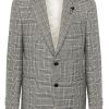 Men Blazers Maison-Kitsune Lardini Prince Of Wales-check single-breasted Blazer Black