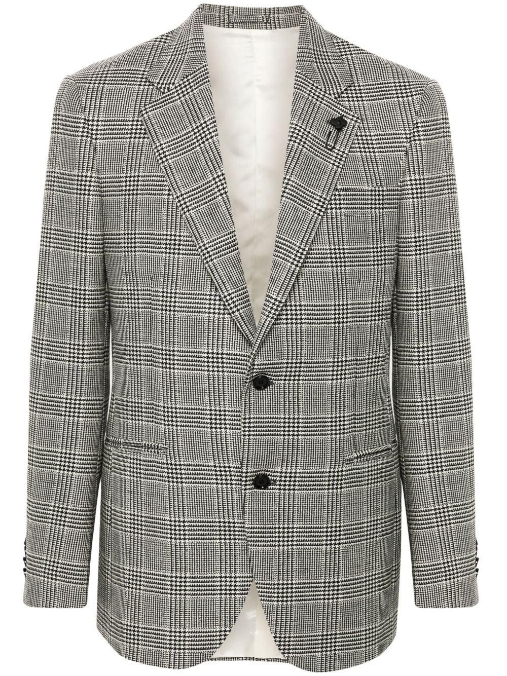 Men Blazers Maison-Kitsune Lardini Prince Of Wales-check single-breasted Blazer Black