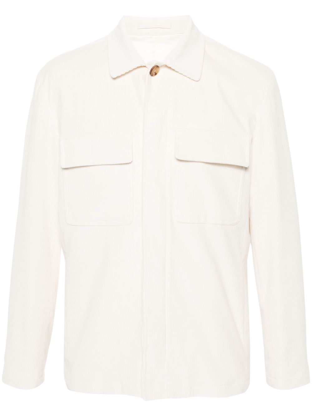 Men Shirt Jackets Maison-Kitsune Lardini Corduroy Shirt Jacket White