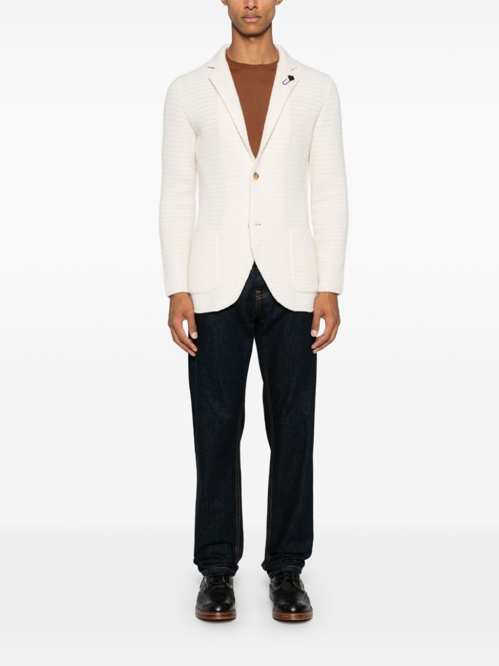 Lardini Cashmere Blazer White Maison-Kitsune Men Blazers