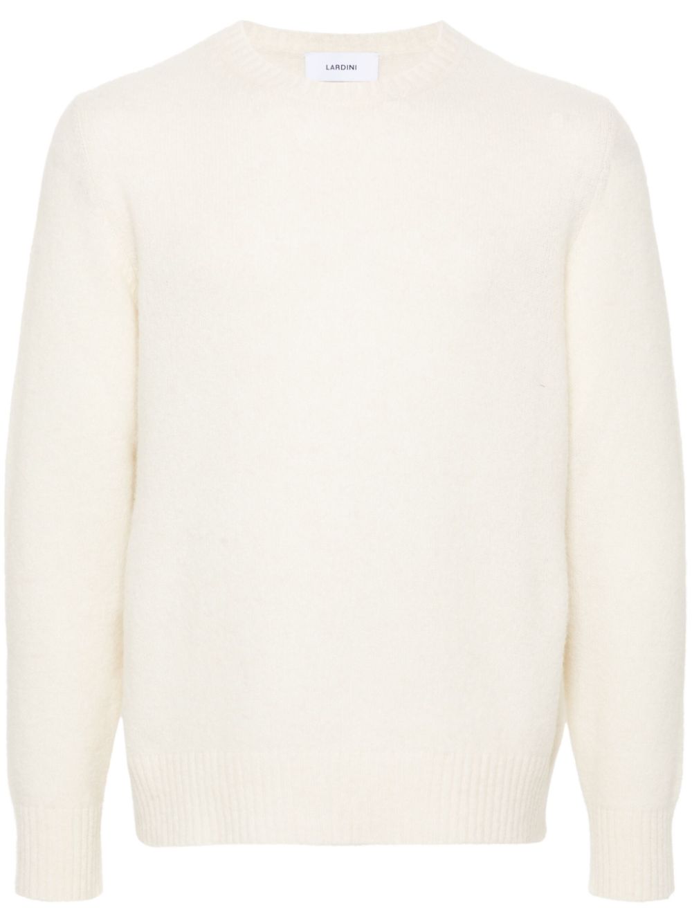 Men Knitted Sweaters Maison-Kitsune Lardini crew-neck Jumper White